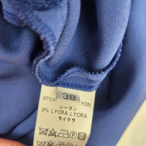 Marta Martino Tati Dress in Blue Size 38 Italian US Small Cowl Neck Sleeveless - Picture 8 of 9